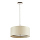 Suspension sienna, nickel poli, sans abat-jour 