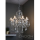 Suspension tabitha, chrome et cristal, 8 ampoules 