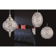 Suspension taj, chrome et acrylique 