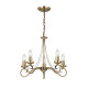 Suspension trafford, 5 ampoules - Coloris au choix Laiton-antique