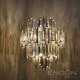Suspension viviana, chrome et cristal, 12 ampoules 