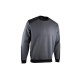 Sweat col rond bicolore - LMA - Gris/Noir - 8093-XL 