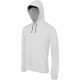 Sweat-shirt à capuche contrastée kariban homme - Coloris et taille au choix Blanc-Gris