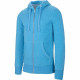 Sweat-shirt de travail zippé capuche kariban mélange - Coloris et taille au choix Bleu-clair