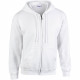 Sweat-shirt homme zippé à capuche gildan heavy blend - Coloris et taille au choix Blanc