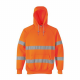 Sweat shirt à capuche haute visibilité portwest - Couleur et taille au choix Orange-fluo