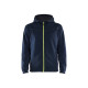 Sweat zippé à capuche 33632526 - Taille au choix Bleu-Marine-Foncé/Jaune-Fluo
