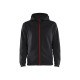 Sweat zippé à capuche 33632526 - Taille au choix Noir-Rouge