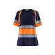 T-shirt coton haute-visibilité femme 34101030 - Couleur au choix Marine-Orange-fluo