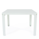 Table basse carrée DECO-GEM, Cristal. A monter soi-même. L.60 x P.60 x H.42.2 cm Blanc