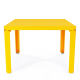 Table basse carrée DECO-GEM, Cristal. A monter soi-même. L.60 x P.60 x H.42.2 cm Jaune