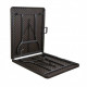 Table pliante imitation bois virage - marron 