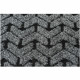 Tapis chevron gris et noir de 40 x 60 cm 