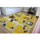 Tapis kids forêt jaune c427 - Dimension au choix 