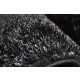 Tapis shaggy verona noir/argentin - Dimension au choix 