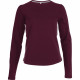 Tee-shirt de travail col rond manches longues kariban femme 100% coton -Taille et coloris au choix Bordeaux