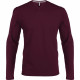 Tee-shirt de travail col v manches longues kariban 100% coton - Taille et coloris au choix Bordeaux