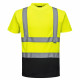 Tee-shirt haute visibilité portwest bicolore - Taille et coloris au choix Jaune-Noir