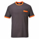 Tee shirt de travail portwest contrast texo - Taille et coloris au choix Gris-Orange