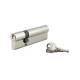 Cylindre de serrure double entrée SA, 30 x 70 mm, anti-arrachement, nickel, 3 clés - 1 pièce - THIRARD - 00016371 