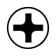 Tournevis cruciforme PH, avec lame ronde, Dimensions : PH 1, Long. de la lame 80 mm, Long. totale 178 mm, Ø de la lame : 4,5 mm 