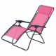 Fauteuil relax multi positions rose - structure pliable - o'colors 
