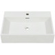 Vasque avec trou de robinet en céramique blanc 60,5x42,5x14,5cm 