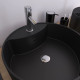 Vasque à poser ronde en céramique noire Ø40cm - Hauteur 15cm - ROLL ON DARK Aurlane - VAS043 
