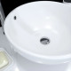 Vasque ronde en céramique blanche à poser - Diamètre 42cm - Hauteur 18cm - PARABOLA Aurlane - VAS038 