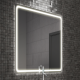 Miroir éclairage led de salle de bain veldi avec interrupteur tactile - 80x80cm 
