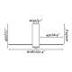 Ventilateur de plafond blanc brillant tube 