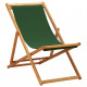 Chaise pliable de plage bois d'eucalyptus et tissu - Couleur au choix Vert