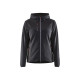 Veste tricotée softshell à capuche femme 59412536 - Couleur au choix Gris anthracite-Noir