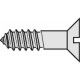 Vis à bois tête fraisée fendue laiton, diamètre 4 mm, longueur 40 mm, sachet de 100 vis 