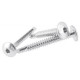 Vis penture autoperceuses tête ronde torx acier zingué blanc entièrement filetées, ø 6,3 mm x l 25,4 mm, boîte de 250 