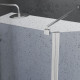 Volet pivotant fumé pour paroi de douche a l’italienne - 40x200 cm verre fumé 6mm Aurlane - FAC249 