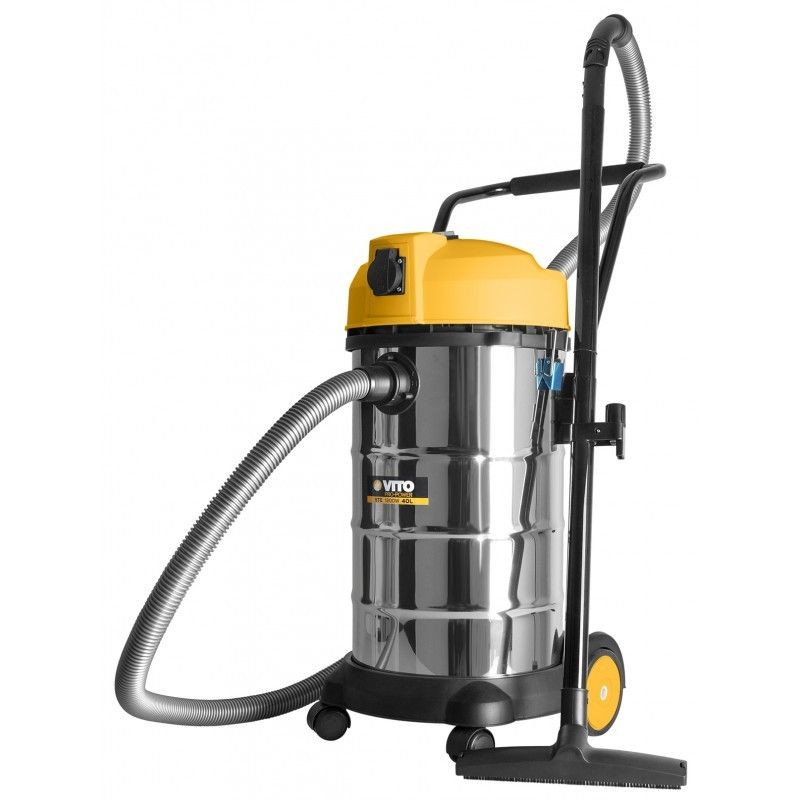 vito pro power aspirateur d atelier eau poussieres 1200w cuve inox 40l souffleur filtre tuyau 2 5m embouts brosse sacs distriartisan
