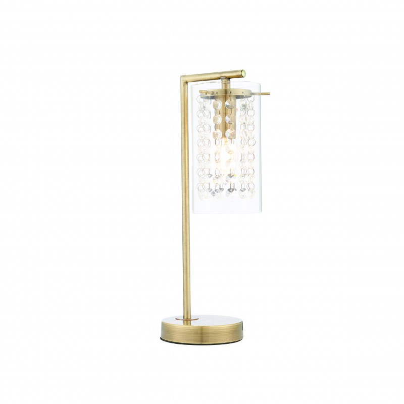 Lampe alda, laiton antique et verre Lampe alda, laiton antique et verre