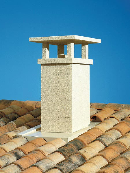 poujoulat sortie de toit tradinov carree tcp crepi ocre conduit inox galva o230 mm distriartisan