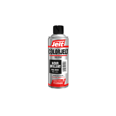 Colorjet noir brillant - ITW SPRAYTEC - Peinture de retouches RAL 9005 - BOMBE DE 400ML - 5701