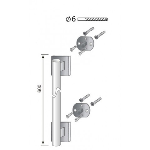 Ensemble de douche avec barre mural support douchette