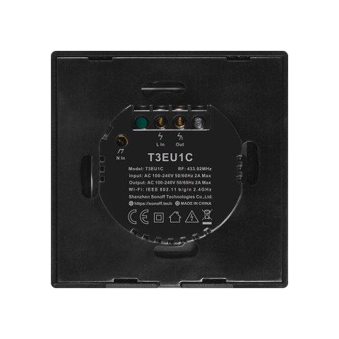 Interrupteur tactile mural connecté wifi 1 canal – sonoff