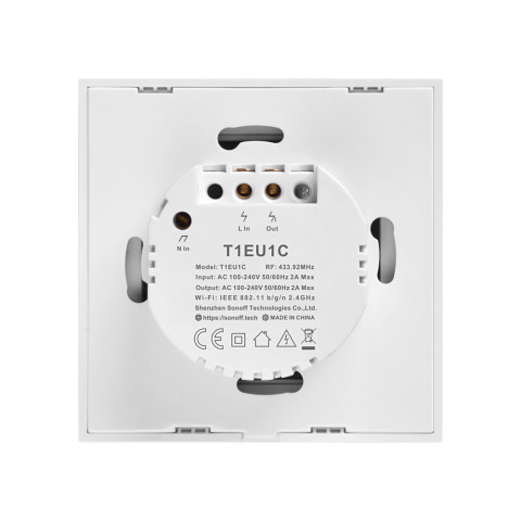 Interrupteur tactile mural connecté wifi 1 canal - sonoff