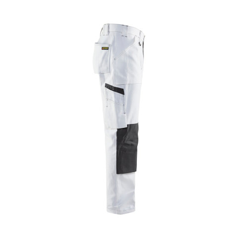 Pantalon peintre Blanc/Gris-Foncé 10911210 - Taille au choix