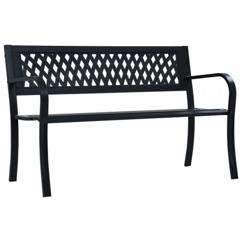 Banc de jardin 125 cm acier - Couleur au choix