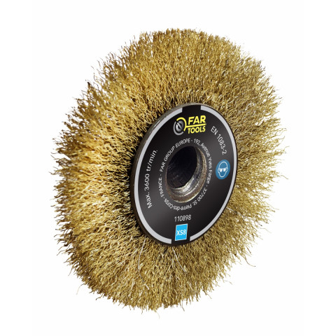 Brosse fil laitonnée FAR TOOLS Ø 120 mm L 20 mm - 110898