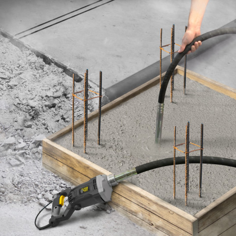 Vibreur à béton VB 1200 - Malaxeur électrique - 1100 W - FAR TOOLS - 116560