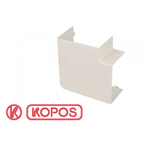 Angle plat pour goulotte pvc blanc 60 x 40 mm kopos