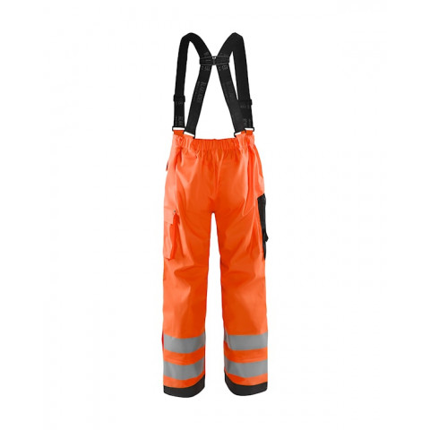 Pantalon pluie à bretelles haute-visibilité niveau 2 13022003 - Couleur et taille au choix