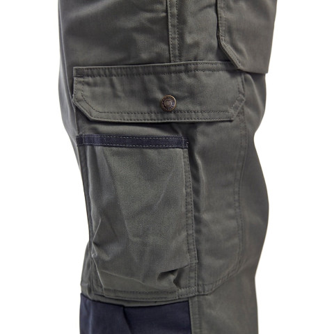 Pantalon paysagiste Vert-Armée/Noir 14541835 - Taille au choix
